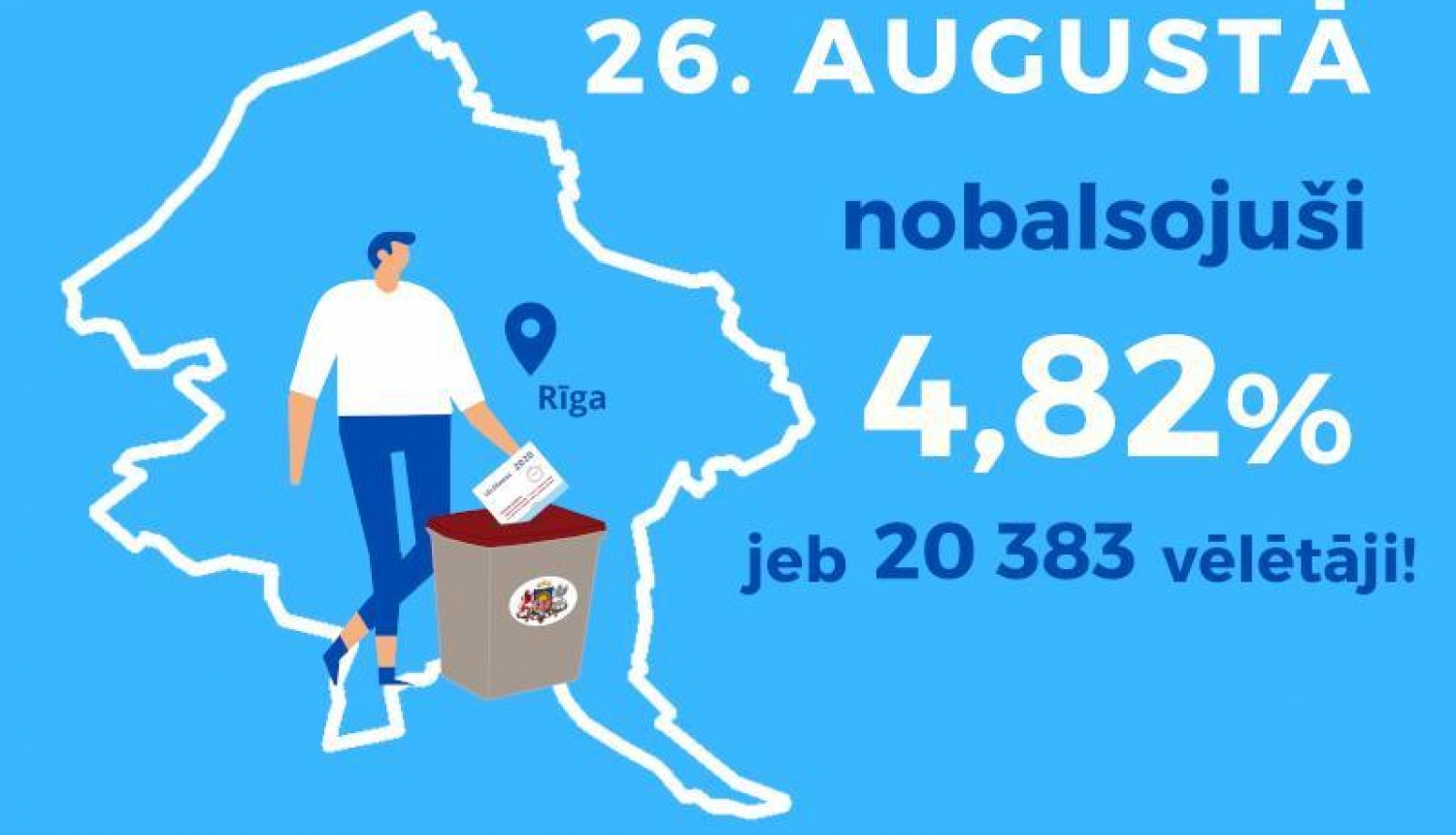 Pirmajā Rīgas domes vēlēšanu iepriekšējās balsošanas dienā nobalsojuši 4,82% vēlētāju