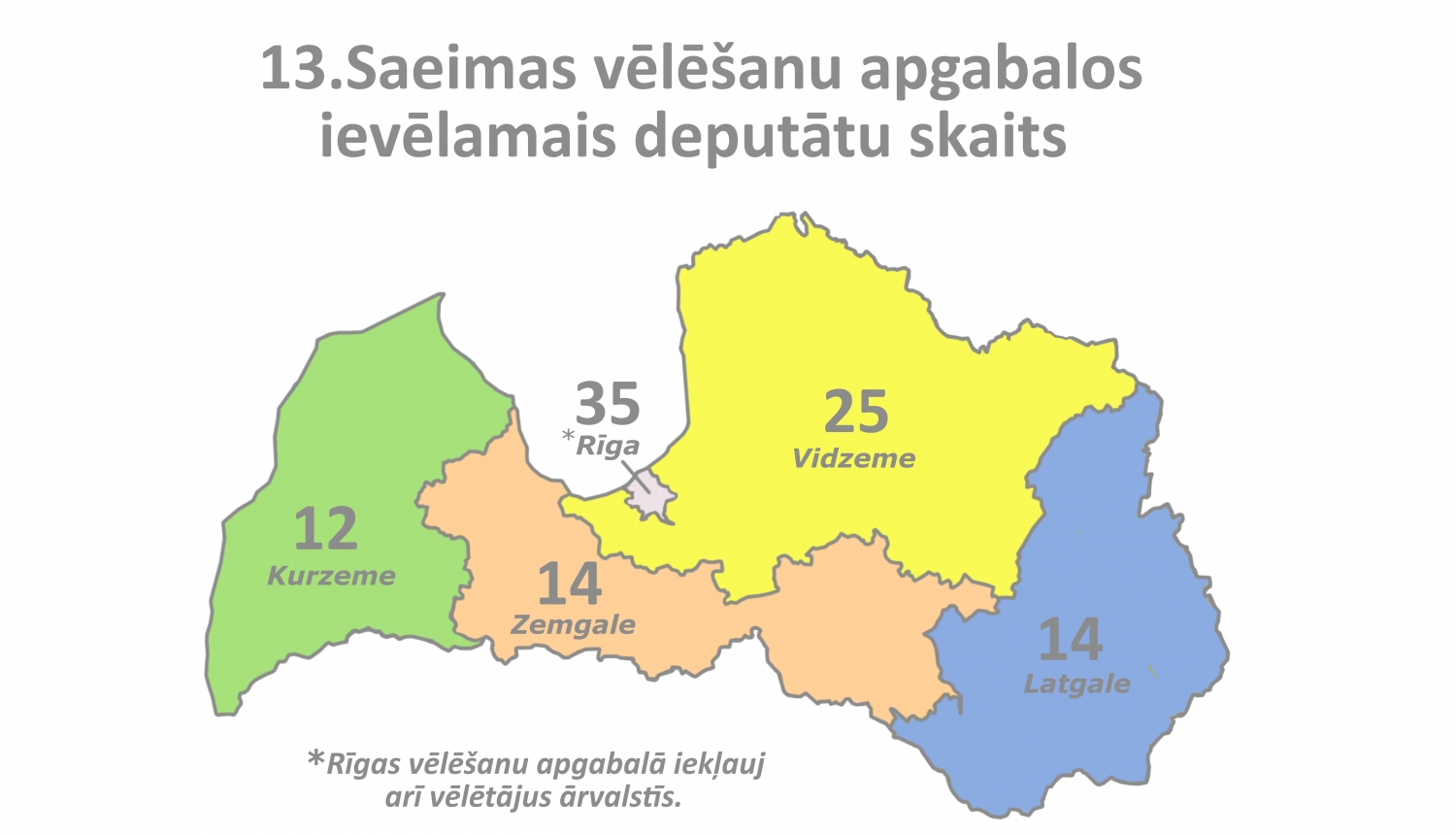 Pieaug Saeimā no Rīgas vēlēšanu apgabala ievēlamais deputātu skaits