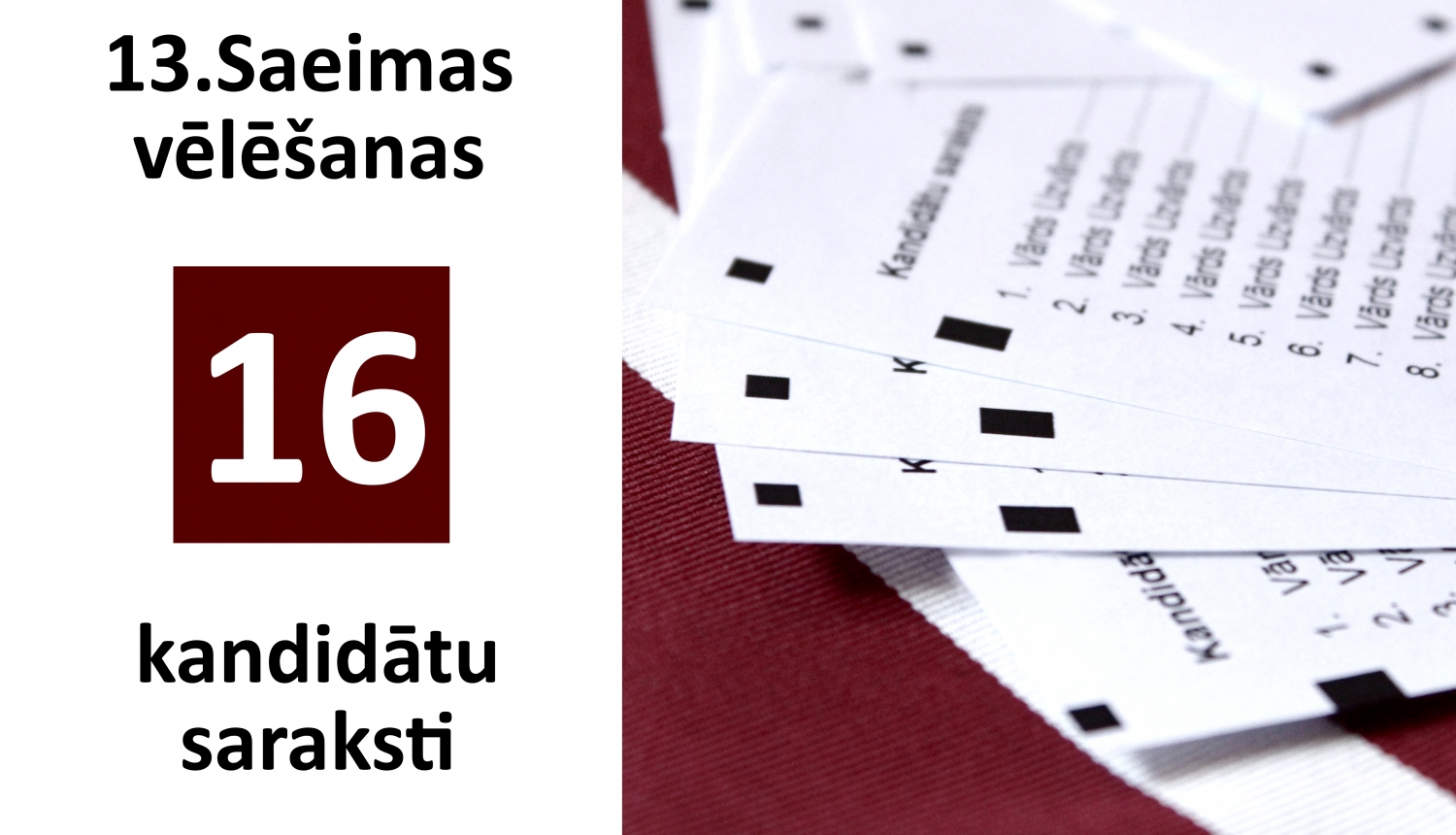 Noslēdzas kandidātu sarakstu iesniegšana 13.Saeimas vēlēšanām